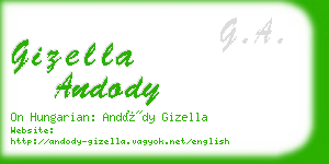 gizella andody business card